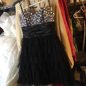 Black Strapless Formal Dress